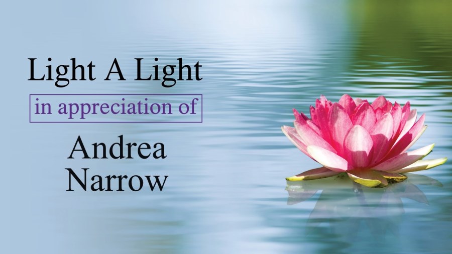 Light a Light in Appreciation of Andrea Narrow