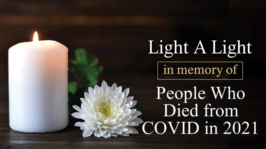 Light a Light in Memory of People Who Died From COVID in 2021